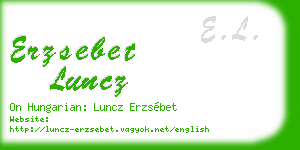 erzsebet luncz business card