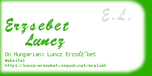erzsebet luncz business card